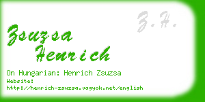 zsuzsa henrich business card